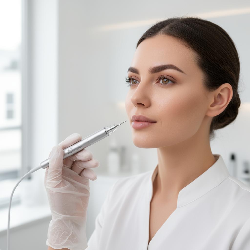 Vacuum RF Microneedle